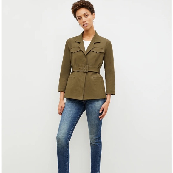 MM Lafleur The Emalis Jacket Eco Better Than Denim In Oregano Green Size 4